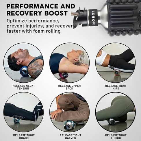 MOBOT Portable Travel Foam Roller Water Bottle with Sip Straw, Stainless Steel Screw Lid | Insulated Sports Water Bottle and Foam Rollers for Yoga, Workout, Home Gym, & Exercise 40oz. (Aqua) in Saudi Arabia