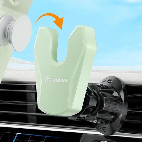 Socket Grip Car Phone Mount, Grip Air Vent Car Phone Holder Compatible with iPhone, All Phones with Socket Grip, Comes with Upgraded Four-Point Positioning Metal Hook -Green in Saudi Arabia