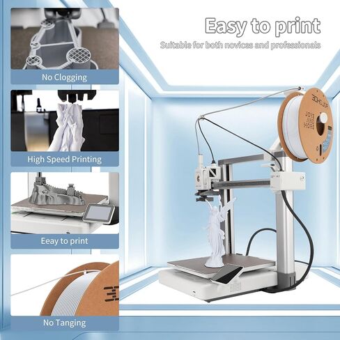 خيوط طباعة ثلاثية الأبعاد عالية السرعة PLA Filament 1.75 مم 300 مم / ثانية 1 كجم بكرة من الورق المقوى دقة الأبعاد +/- 0.03 مم تناسب معظم طابعات FDM ثلاثية الأبعاد - أزرق فاتح in Kuwait