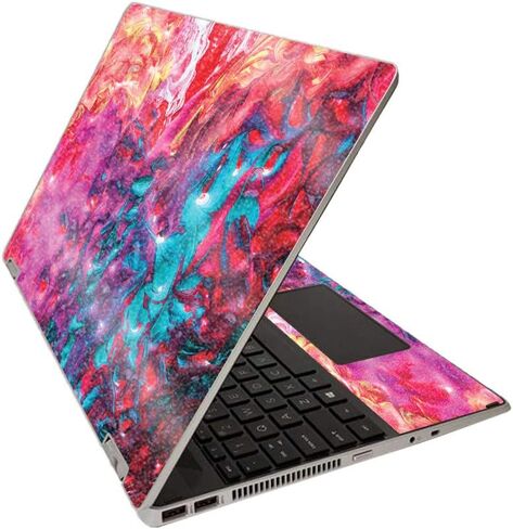 MightySkins Glossy Glitter Skin for HP Pavilion x360 15" (2020) - Paint Party | Protective, Durable High-Gloss Glitter Finish | Easy to Apply, Remove, and Change Styles | Made in The USA in Saudi Arabia
