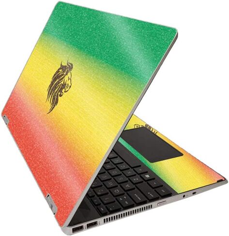 MightySkins Glossy Glitter Skin for HP Pavilion x360 15" (2020) - Yeah Mon | Protective, Durable High-Gloss Glitter Finish | Easy to Apply, Remove, and Change Styles | Made in The USA in Saudi Arabia