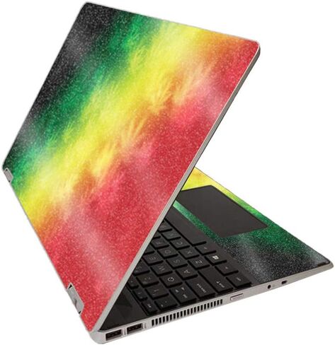 MightySkins Glossy Glitter Skin for HP Pavilion x360 15" (2020) - Yeah Mon | Protective, Durable High-Gloss Glitter Finish | Easy to Apply, Remove, and Change Styles | Made in The USA in Saudi Arabia