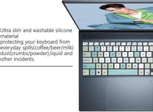 Silicone Keyboard Cover for Dell Inspiron 15 3000 5000 Series/for Dell G3 15 17 Series/for Dell G5 15 Series/Dell G7 15 17 Series/Insprion 17 7786-Flame Colorful in Kuwait