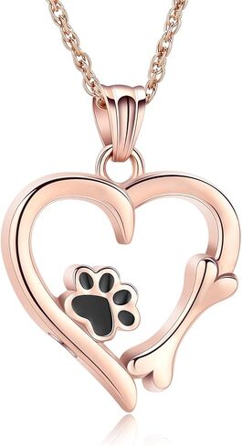 Pet Cremation Jewelry for Ashes Paw Print Pet Heart Urn Necklace Memorial Keepsake Jewelry for Pet/Dog's/Cat's Ashes Pendant in Kuwait