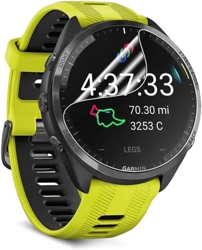 Transparent Hydrogel film (8pcs) for Garmin Forerunner 965 Running Smartwatch Soft TPU Screen Protector Ultra-Thin, Touch Sensitive, Self-Healing, Explosion-Proof, Fingerprint Unlock in Saudi Arabia