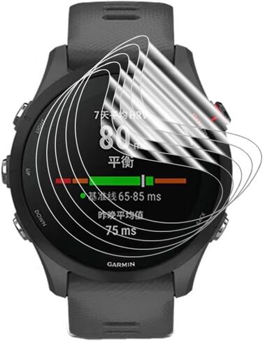 Transparent Hydrogel film (8pcs) for Garmin Forerunner 965 Running Smartwatch Soft TPU Screen Protector Ultra-Thin, Touch Sensitive, Self-Healing, Explosion-Proof, Fingerprint Unlock in Saudi Arabia