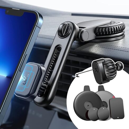 LISEN Magnetic Phone Holder for Car, Universal Phone Mount for Car, Dashboard Windshield Magnetic Car Cell Phone Holder Mount, Compatible for iPhone 13 Pro Max, Samsung Smartphones in Saudi Arabia