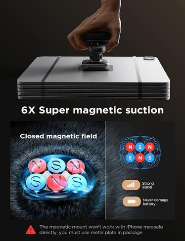 LISEN Magnetic Phone Holder for Car, Universal Phone Mount for Car, Dashboard Windshield Magnetic Car Cell Phone Holder Mount, Compatible for iPhone 13 Pro Max, Samsung Smartphones in Saudi Arabia