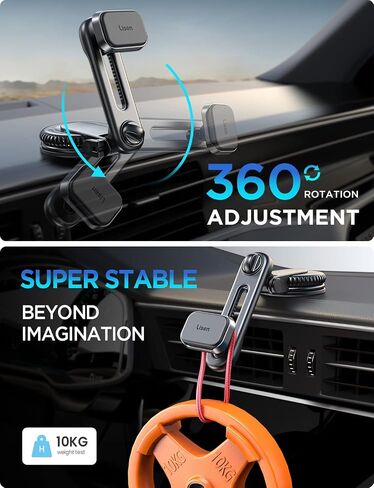 LISEN Magnetic Phone Holder for Car, Universal Phone Mount for Car, Dashboard Windshield Magnetic Car Cell Phone Holder Mount, Compatible for iPhone 13 Pro Max, Samsung Smartphones in Saudi Arabia