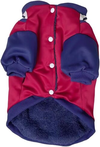 Autumn and Winter pet Dog Apparel 2 Legged Clothes British Preppy Style Coat for Warm Add Fluff Soft Velvet Casual Jumpsuit for Small Medium Bichon Frise Schnauzer Poodle Teddy Dog (X-Large) in Saudi Arabia