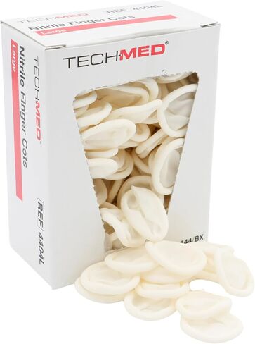 Dukal TEC 4404XL Tech-Med Nitrile Finger Cot, X-Large, 0.08 mm Thickness (Pack of 144) in Saudi Arabia