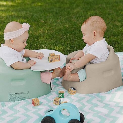 Bumbo Infant Floor Seat Baby Sit Up Chair and Sitting Support for 3 to 12 Months Old with 3 Point Adjustable Safety Strap, 3 Pack, Hemlock Green in Kuwait