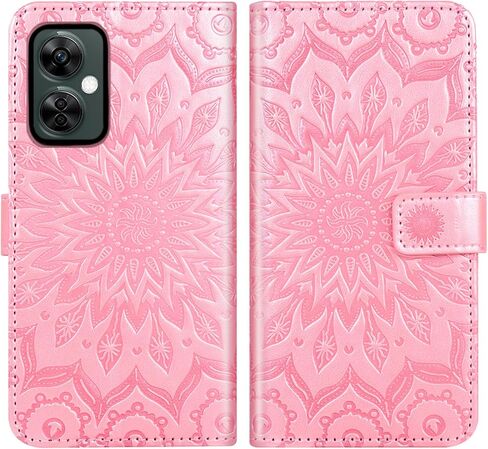 Phone Case for OnePlus Nord N30 5G/CE 3 Lite Wallet with Tempered Glass Screen Protector and Leather Slim Flip Cover Card Holder Stand Cell Accessories OPPO K11x/One Plus 1 1+ N 30/CE3 Women Rose Gold in Saudi Arabia