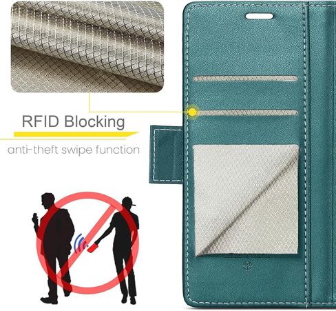 Flip Case for iPhone 16 Pro, [RFID Blocking] PU Leather Wallet Flip Folio Case with Card Holder Kickstand Shockproof Phone Cover for Men Women for iPhone 16 Pro Case 6.3 inch (Black) in Kuwait