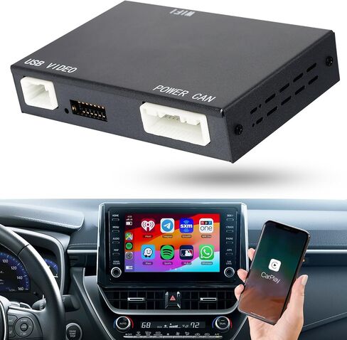 محول تلقائي Carplay Android من Rimoody لسيارة Toyota مع Entune2.0 2014-2019، يناسب Tundra/Highlander/RAV4/Tacoma/Camry/Corolla/Avalon/Prius/CH-R/Sienna in Saudi Arabia