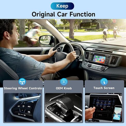 محول تلقائي Carplay Android من Rimoody لسيارة Toyota مع Entune2.0 2014-2019، يناسب Tundra/Highlander/RAV4/Tacoma/Camry/Corolla/Avalon/Prius/CH-R/Sienna in Saudi Arabia