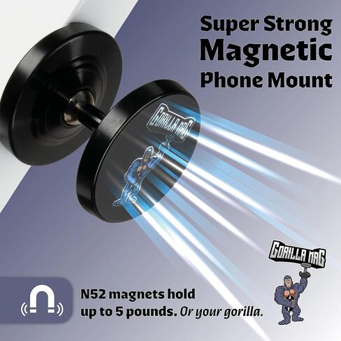 Phone Mount, Black, Magnetic, Adjustable, 360 Swivel, Compatible with iPhone in Saudi Arabia