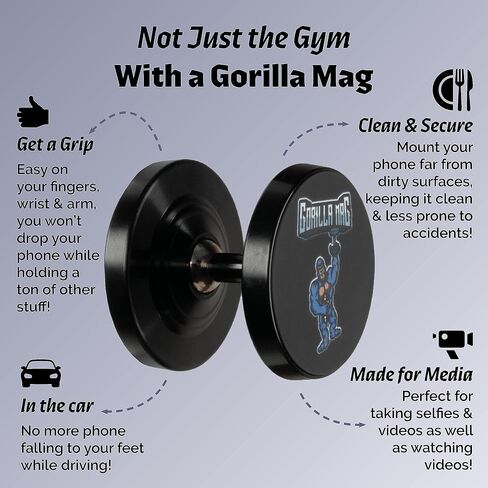 Phone Mount, Black, Magnetic, Adjustable, 360 Swivel, Compatible with iPhone in Saudi Arabia