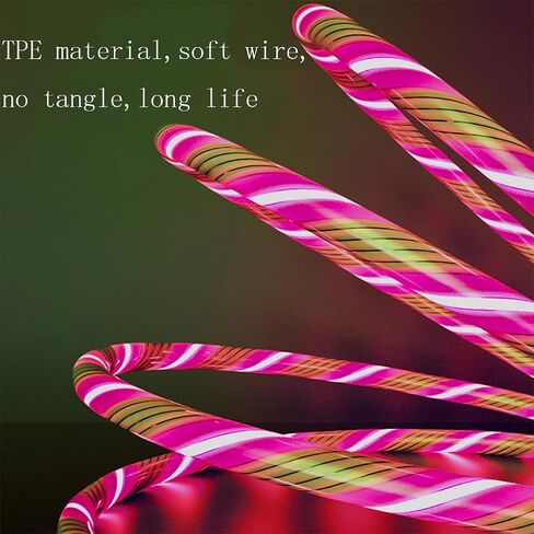 كابل شحن USB C إلى USB C، كابل شحن USB C Led، شاحن إضاءة من النوع C، كابل شحن سريع 3A، متوافق مع iPhone15/15Pro/15Plus، S23/S22 (3.3 قدم، أرجواني) in Saudi Arabia