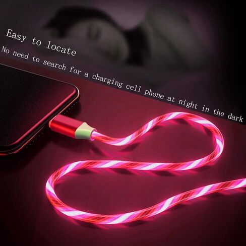 كابل شحن USB C إلى USB C، كابل شحن USB C Led، شاحن إضاءة من النوع C، كابل شحن سريع 3A، متوافق مع iPhone15/15Pro/15Plus، S23/S22 (3.3 قدم، أرجواني) in Saudi Arabia