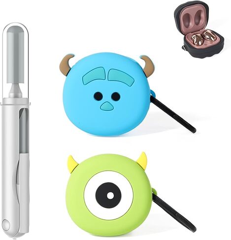 (2 Pack+ Cleaning Pen) Suublg Case for Galaxy Buds FE (2023) / Buds2 Pro (2022) / Buds 2 (2021) / Buds Pro (2021) / Buds Live (2020) Protective Silicone Cover with 3 in 1 Cleaning Brush Pen Tools in Saudi Arabia