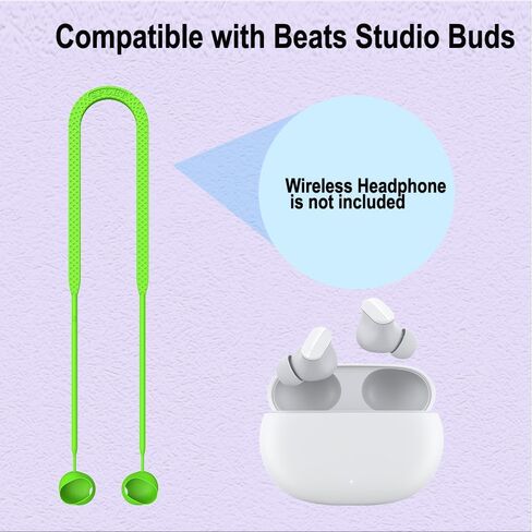 Anti-Lost Strap for Beats Studio Buds,Colorful Soft Strong Silicone Leash Sports Lanyard Accessories in Saudi Arabia