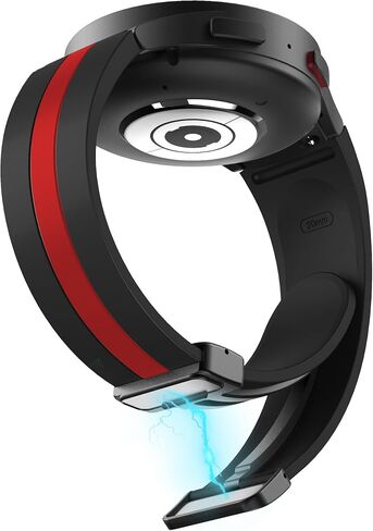 No Gap Silicone Magnetic Watch Band, Compatible with Samsung Galaxy Watch 7/6 44mm 40mm/Galaxy Watch 5 Pro 45mm/Galaxy Watch 5 44mm 40mm/Galaxy Watch 4 44mm 40mm, Silicone Sport Watch Strap for Samsung Galaxy Watch in Saudi Arabia