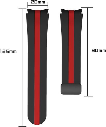 No Gap Silicone Magnetic Watch Band, Compatible with Samsung Galaxy Watch 7/6 44mm 40mm/Galaxy Watch 5 Pro 45mm/Galaxy Watch 5 44mm 40mm/Galaxy Watch 4 44mm 40mm, Silicone Sport Watch Strap for Samsung Galaxy Watch in Saudi Arabia