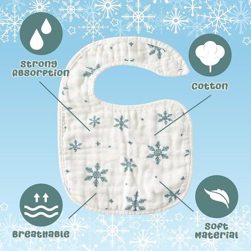 Zainpe 6Pcs Snap Muslin Cotton Baby Bibs Halloween Ghosts Pumpkin Bat Pattern Infants Drooling Bib Soft Absorbent Adjustable Burp Cloths Feeding Bibs for Newborns Toddlers Teething Eating 0-36 Months in Kuwait