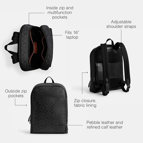 Coach Gotham Backpack, Black in Saudi Arabia