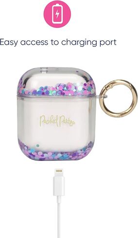 Packed Party for AirPods Case Cover, Soft Silicone Protective Cover with Detachable Gold Hook, Compatible with Apple AirPods 2nd 1st Generation Charging Case, in Bloom Earbuds Case Cover in Saudi Arabia