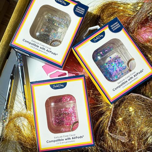 Packed Party for AirPods Case Cover, Soft Silicone Protective Cover with Detachable Gold Hook, Compatible with Apple AirPods 2nd 1st Generation Charging Case, in Bloom Earbuds Case Cover in Saudi Arabia