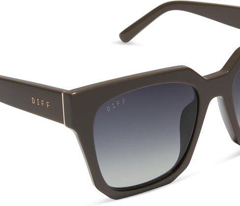 نظارات شمسية أريانا II مربعة التصميم للنساء من دي إف إف، حماية مستقطبة من الأشعة فوق البنفسجية 400، كافيه أولي + بني متدرج in Kuwait