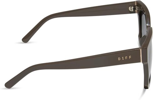 نظارات شمسية أريانا II مربعة التصميم للنساء من دي إف إف، حماية مستقطبة من الأشعة فوق البنفسجية 400، كافيه أولي + بني متدرج in Kuwait