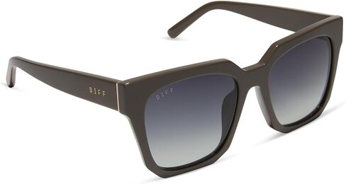 نظارات شمسية أريانا II مربعة التصميم للنساء من دي إف إف، حماية مستقطبة من الأشعة فوق البنفسجية 400، كافيه أولي + بني متدرج in Kuwait