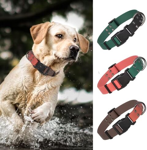 طوق كلب مقاوم للماء من PET ARTIST، طوق كلب من المطاط الناعم قابل للغسل، طوق كلب من السيليكون مع مشبك سريع التحرير، مقاوم للرائحة وخفيف الوزن وطوق كلب أخضر قابل للتعديل للكلاب الصغيرة، مقاس صغير in Kuwait