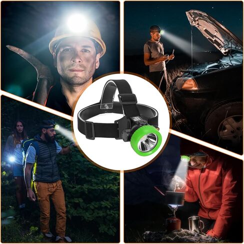 Mining Headlight Coon Hunting Light Mining Lights Rechargeable Mining Cap Lamp Flashlight 7 LEDs Explosion Proof Hard Hat BK3000 for Hunting Fishing Hiking(Blue) in Kuwait