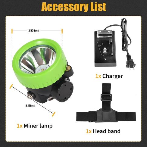 Mining Headlight Coon Hunting Light Mining Lights Rechargeable Mining Cap Lamp Flashlight 7 LEDs Explosion Proof Hard Hat BK3000 for Hunting Fishing Hiking(Blue) in Kuwait