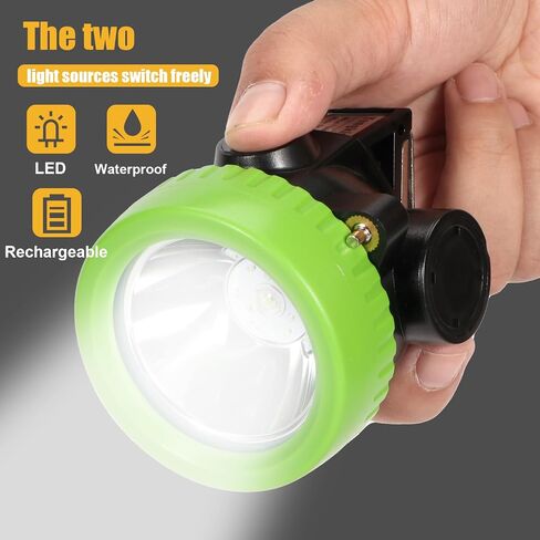 Mining Headlight Coon Hunting Light Mining Lights Rechargeable Mining Cap Lamp Flashlight 7 LEDs Explosion Proof Hard Hat BK3000 for Hunting Fishing Hiking(Blue) in Kuwait
