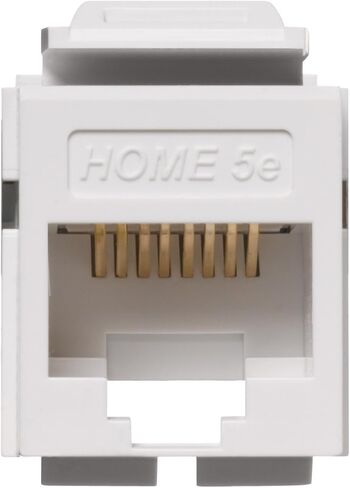 Leviton 5EHOM-RW5 Home 5e Snap-In Connector, T568A/B Wiring, White in Saudi Arabia