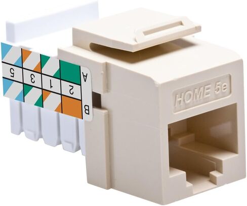 Leviton 5EHOM-RW5 Home 5e موصل إضافي، سلك T568A/B، أبيض in Saudi Arabia