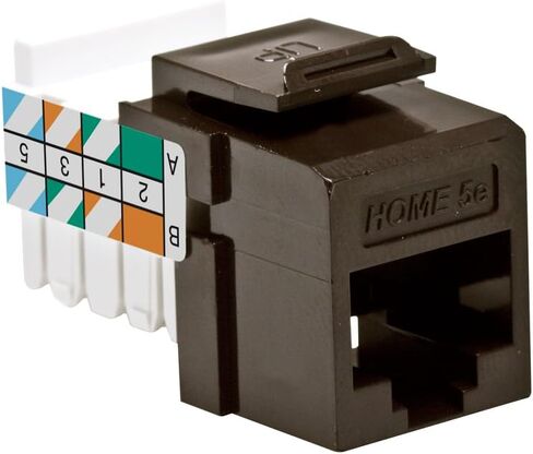Leviton 5EHOM-RW5 Home 5e Snap-In Connector, T568A/B Wiring, White in Saudi Arabia