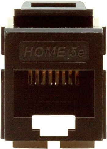 Leviton 5EHOM-RW5 Home 5e Snap-In Connector, T568A/B Wiring, White in Saudi Arabia