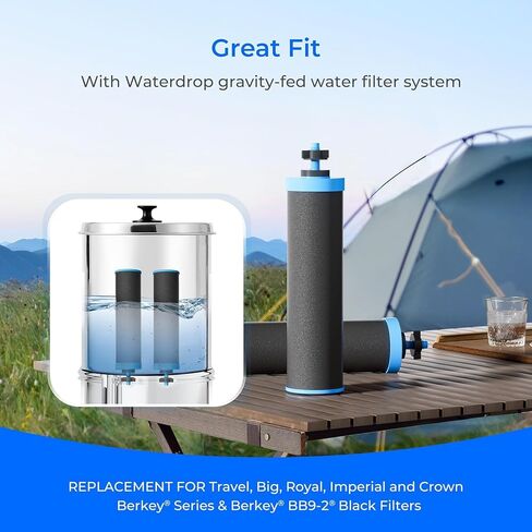 نظام تصفية المياه المغذي بالجاذبية Waterdrop، مع ترقية 3 مرشحات كربون أسود وحنفية معدنية، عمر أطول 9000 جالون وتدفق أسرع بنسبة 150%، سلسلة King Tank، 2.25 جرام in Kuwait