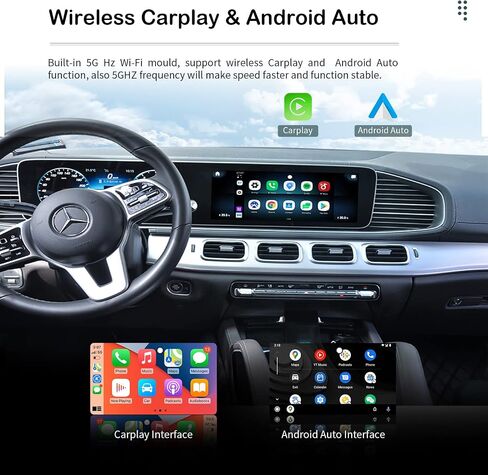 صندوق Carplay للسيارة والمنزل، Qualcomm 8-core، 4G Cellular، محول لاسلكي يناسب السيارات مع OEM Wired CarPlay، يدعم YouTube، Netflix، Google Play، Android Auto&CarPlay اللاسلكي (4G+64G)، أسود، V319 in Saudi Arabia