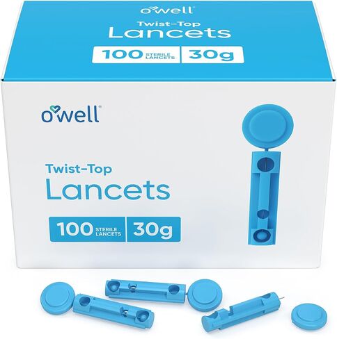 Twist Top Lancets for Diabetes Testing, 26 Gauge Diabetic Lancets for Blood Testing, Glucose and Keto Testing – Sterile Lancets Fits Most Lancing Devices - 26g Blood Sugar Lancets (100ct) in Kuwait