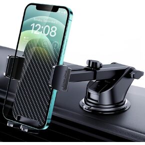 Car Phone Mount [Washable & Reusable Suction] Phone Stand for Car Phone Holder Mount Dashboard Windshield Accessories Automobile Cell Phone Holder for iPhone Smartphone Universal Cradles