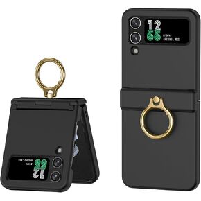 for Samsung Z Flip 3 & Z Flip 4 Universal Case with Hinge Protection & Kickstand Protective Stylish Shockproof Anti Scratch Rugged Protective Phone Case for Z Flip 3 & Z Flip 4 (Pink)