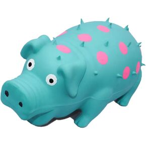 Latex Grunting Pig Sound Play Squeaky Toy - Oinking Pig Dog Toy, 8"
