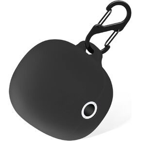 Geiomoo Silicone Case for Anker Soundcore VR P10 Earbuds, Protective Cover with Carabiner (Black)